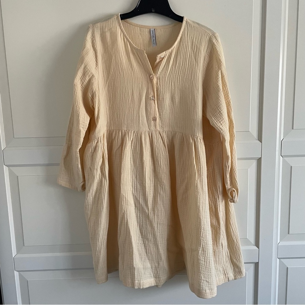 Rachel Pally Rocio gauze cream color babydoll dress 20715 - Picture 2 of 9